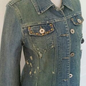 Vanilla Star Denim Embroidered Jacket EUC size L